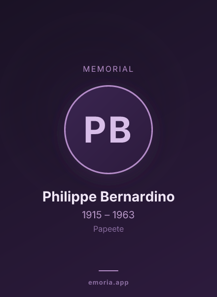 Memorial portrait of Philippe Bernardino