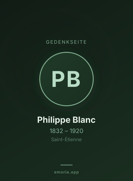 Gedenkportrait von Philippe Blanc