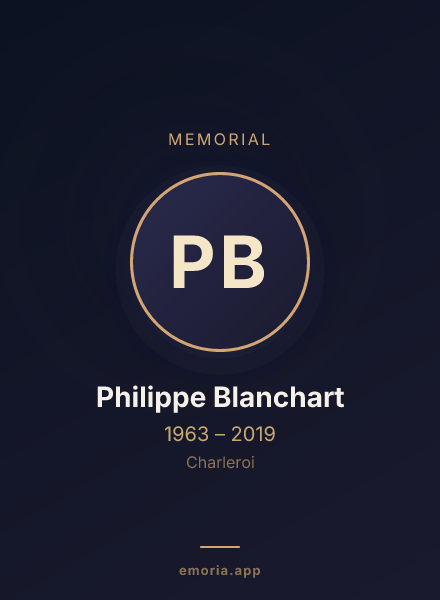 Memorial portrait of Philippe Blanchart