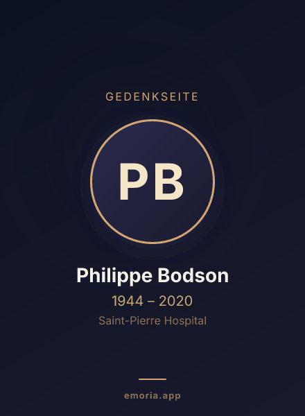 Gedenkportrait von Philippe Bodson