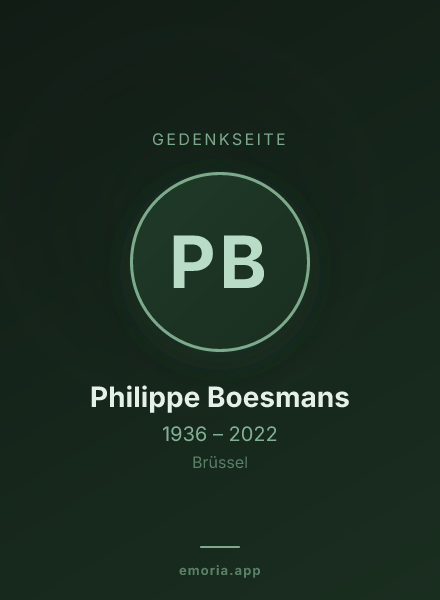 Gedenkportrait von Philippe Boesmans