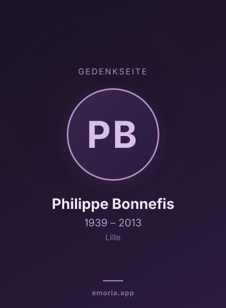 Gedenkportrait von Philippe Bonnefis