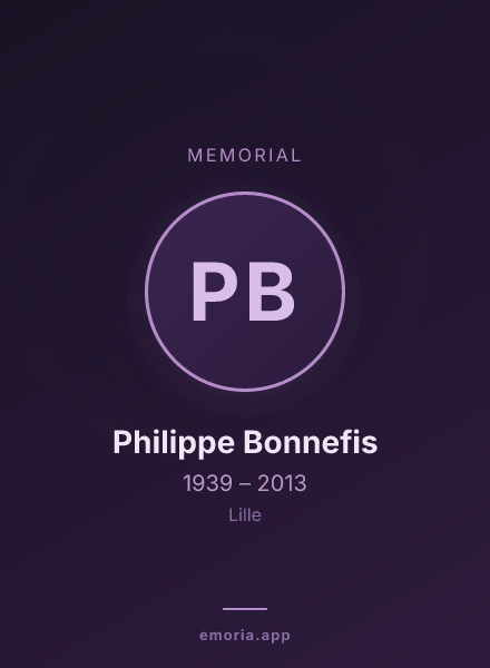 Memorial portrait of Philippe Bonnefis