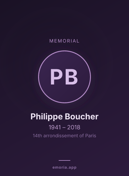 Memorial portrait of Philippe Boucher