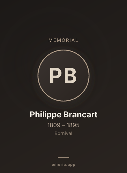 Memorial portrait of Philippe Brancart