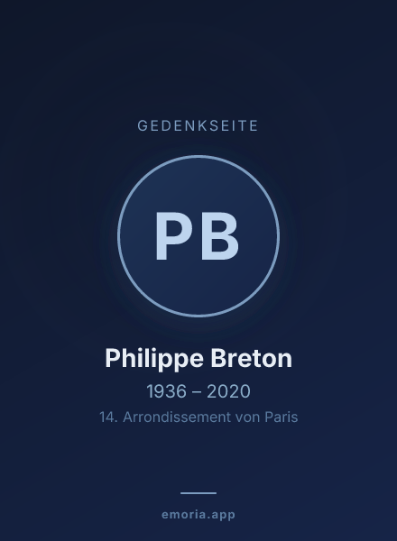 Gedenkportrait von Philippe Breton