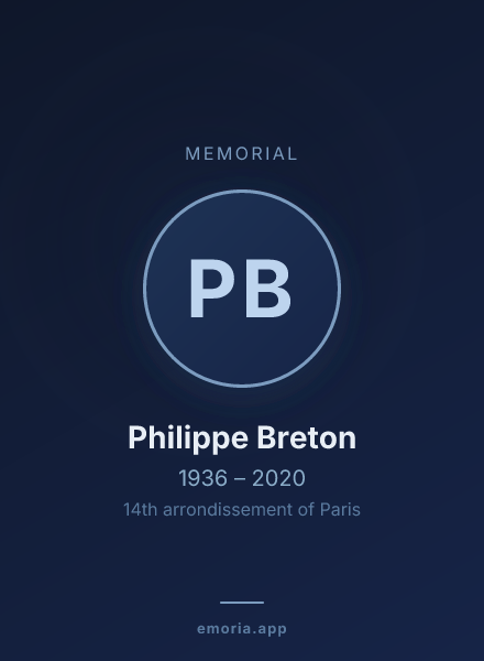 Memorial portrait of Philippe Breton