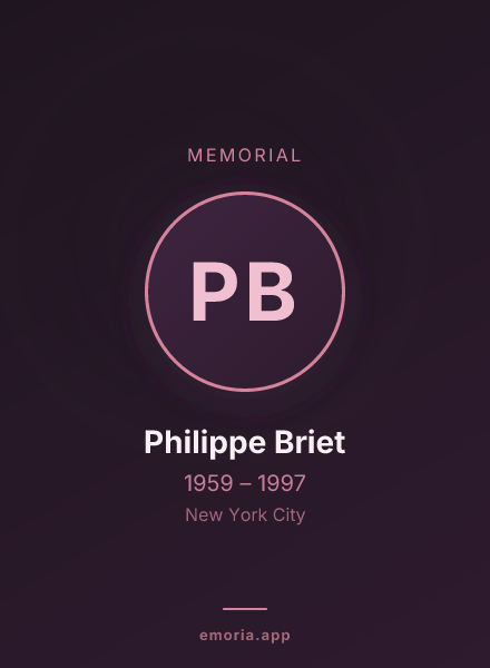 Memorial portrait of Philippe Briet