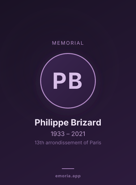 Memorial portrait of Philippe Brizard