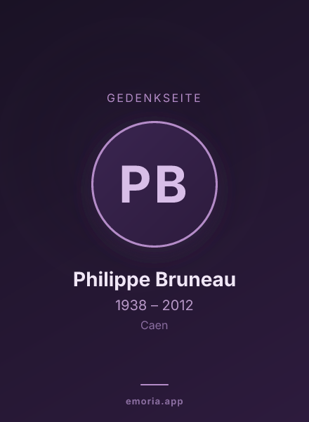Gedenkportrait von Philippe Bruneau