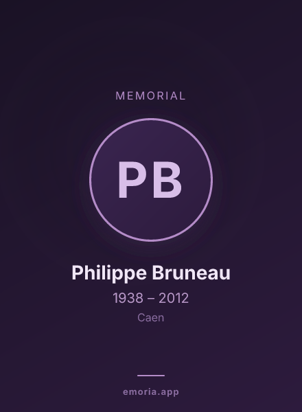 Memorial portrait of Philippe Bruneau