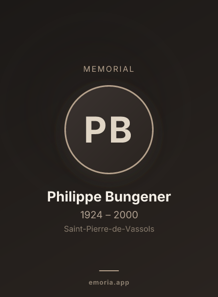 Memorial portrait of Philippe Bungener