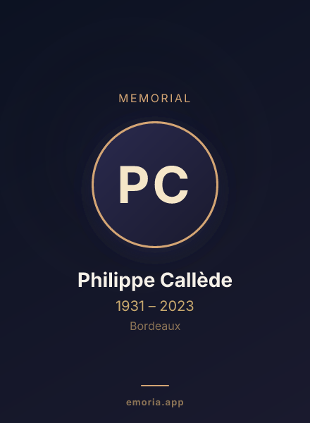 Memorial portrait of Philippe Callède