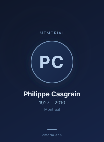 Memorial portrait of Philippe Casgrain