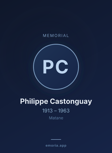 Memorial portrait of Philippe Castonguay