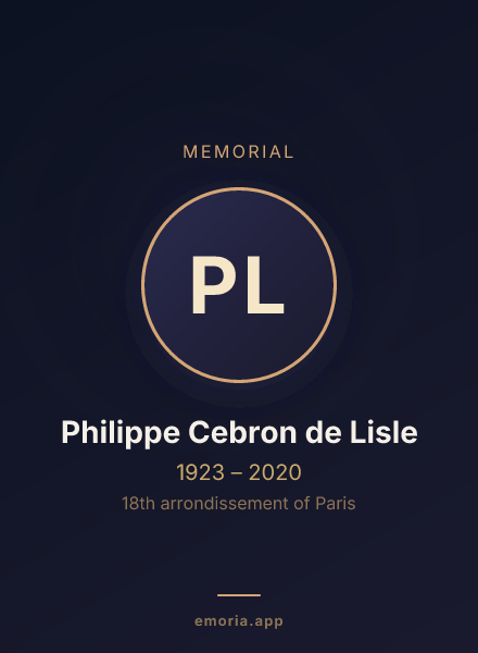 Memorial portrait of Philippe Cebron de Lisle