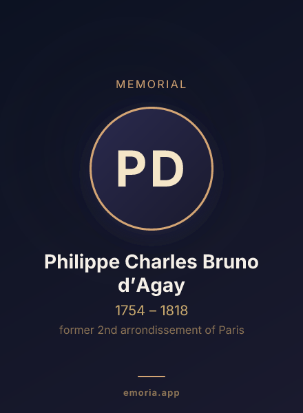 Memorial portrait of Philippe Charles Bruno d’Agay