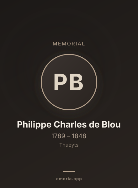 Memorial portrait of Philippe Charles de Blou