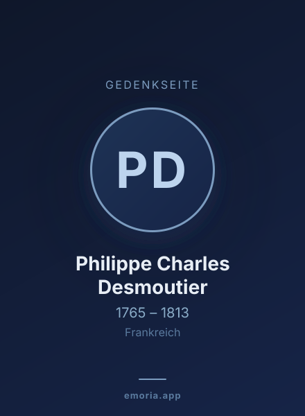 Gedenkportrait von Philippe Charles Desmoutier