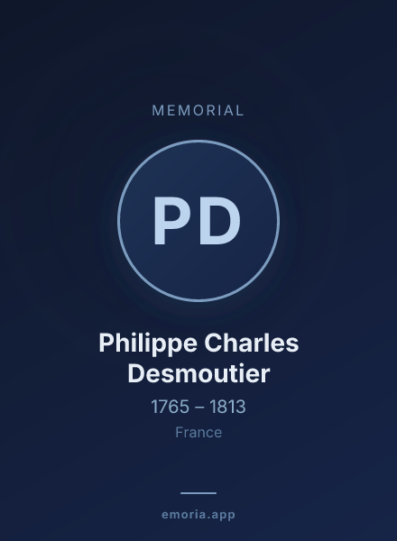 Memorial portrait of Philippe Charles Desmoutier