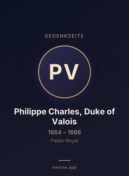 Gedenkportrait von Philippe Charles, Duke of Valois