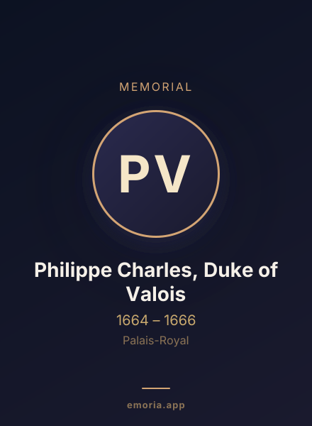 Memorial portrait of Philippe Charles, Duke of Valois