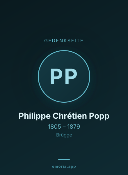 Gedenkportrait von Philippe Chrétien Popp