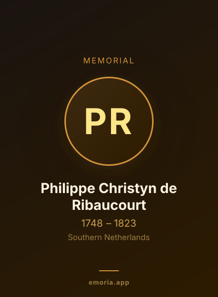 Memorial portrait of Philippe Christyn de Ribaucourt