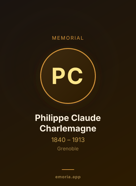 Memorial portrait of Philippe Claude Charlemagne