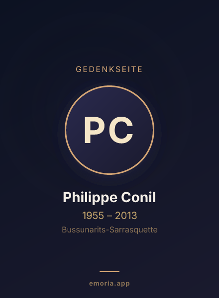 Gedenkportrait von Philippe Conil