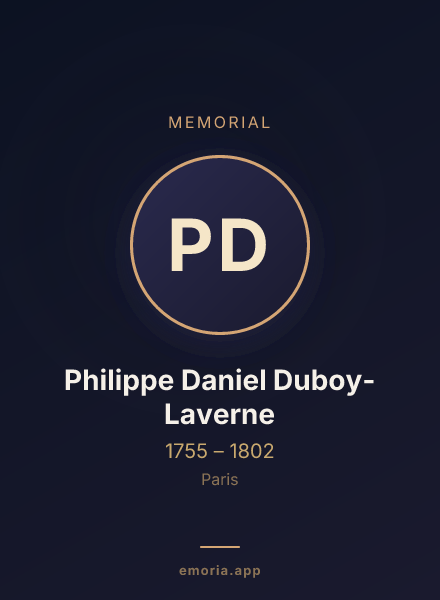 Memorial portrait of Philippe Daniel Duboy-Laverne