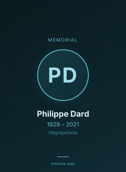 Memorial portrait of Philippe Dard