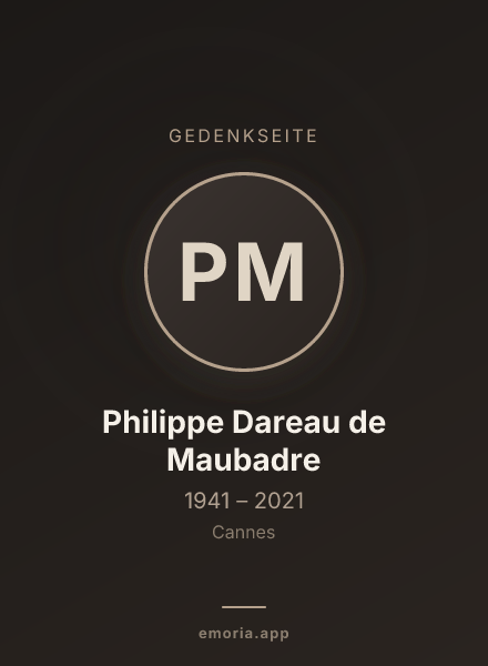 Gedenkportrait von Philippe Dareau de Maubadre