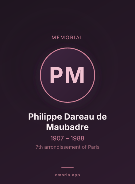 Memorial portrait of Philippe Dareau de Maubadre