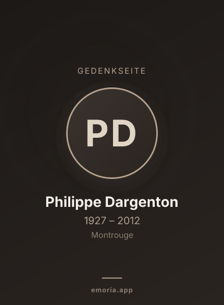 Gedenkportrait von Philippe Dargenton