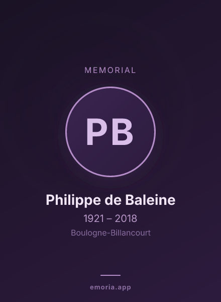 Memorial portrait of Philippe de Baleine