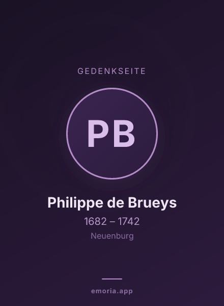 Gedenkportrait von Philippe de Brueys