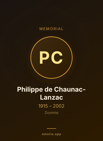 Memorial portrait of Philippe de Chaunac-Lanzac