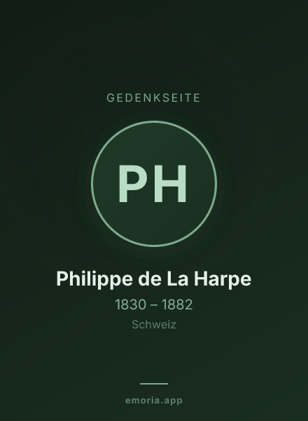 Gedenkportrait von Philippe de La Harpe