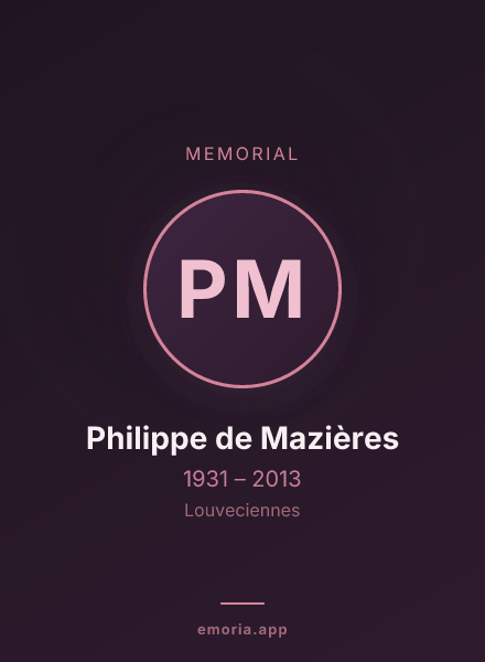 Memorial portrait of Philippe de Mazières