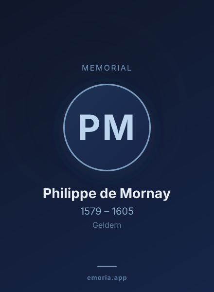 Memorial portrait of Philippe de Mornay