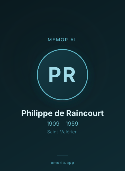 Memorial portrait of Philippe de Raincourt