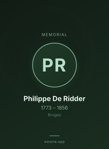 Memorial portrait of Philippe De Ridder
