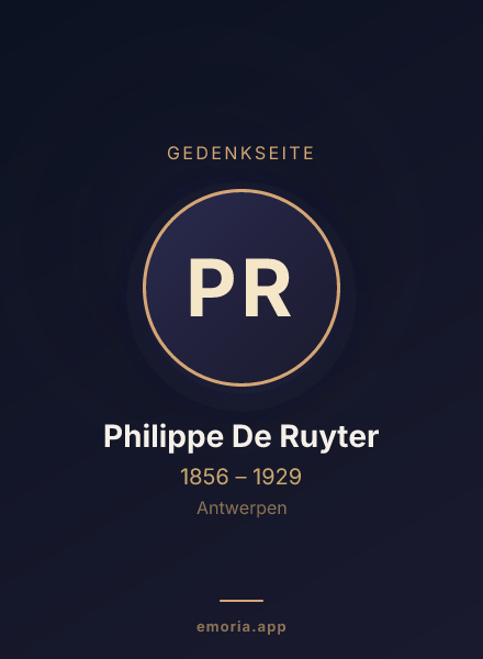 Gedenkportrait von Philippe De Ruyter