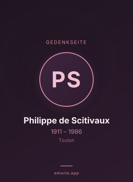 Gedenkportrait von Philippe de Scitivaux