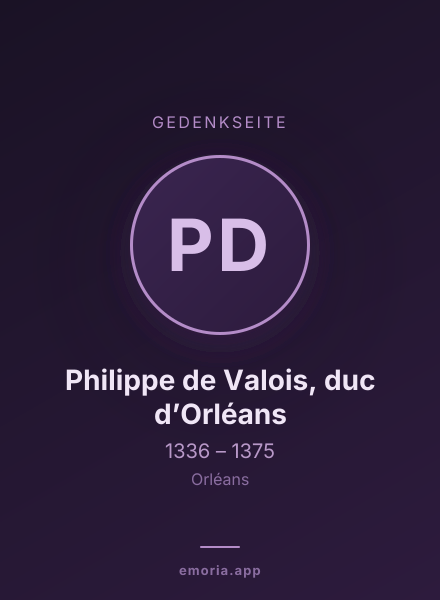 Gedenkportrait von Philippe de Valois, duc d’Orléans