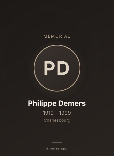 Memorial portrait of Philippe Demers