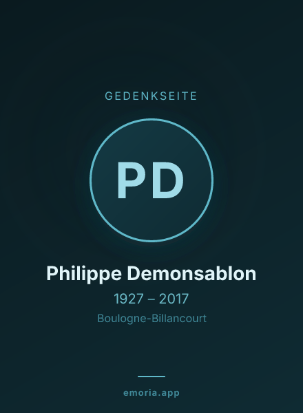 Gedenkportrait von Philippe Demonsablon