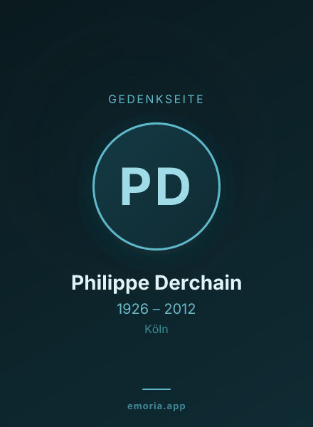 Gedenkportrait von Philippe Derchain