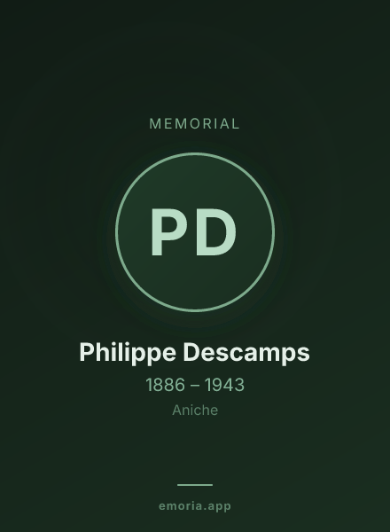 Memorial portrait of Philippe Descamps